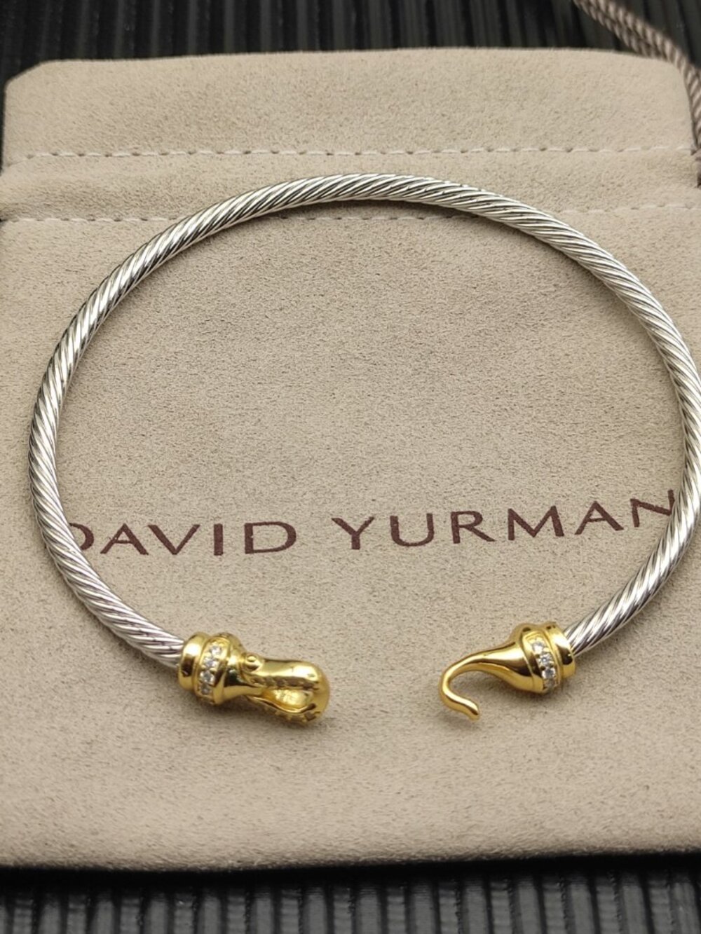 David Yurman Silver And Gold Cable Bracelet